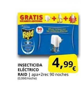 Supermercados MAS Insecticida Eléctrico Raid oferta