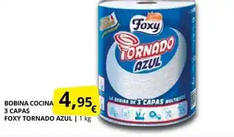 Supermercados MAS Bobina Cocina 3 Capas Foxy Tornado Azul oferta