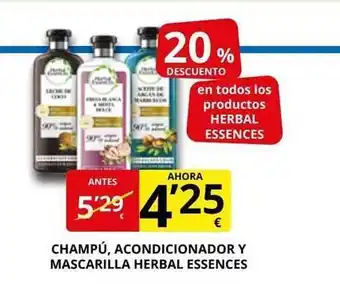 Supermercados MAS Champú Acondicionador Y Mascarilla Herbal Essences oferta