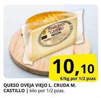 Supermercados MAS Queso Oveja Viejo L Cruda M Castillo oferta