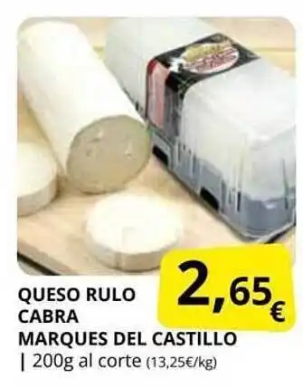 Supermercados MAS Queso Rulo Cabra Marques Del Castillo oferta