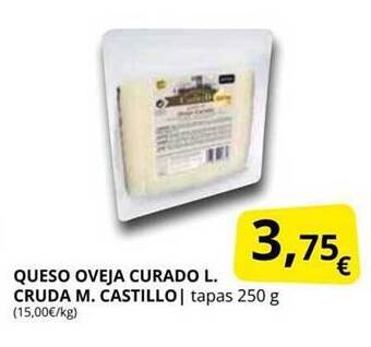 Supermercados MAS Queso Oveja Curado L Cruda M. Castillo oferta