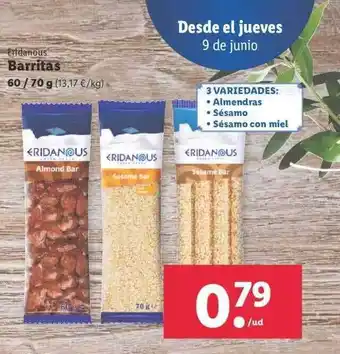 Lidl Eridanous Barritas oferta