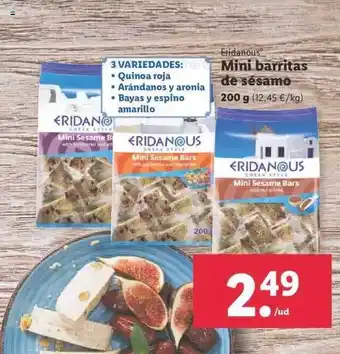 Lidl Eridanous Mini Barritas De Sésamo oferta