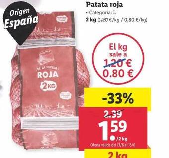 Lidl Patata Roja oferta