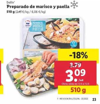 Lidl Delfin Preparado De Marisco Y Paella oferta