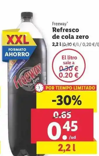 Lidl Freeway Refresco De Cola Zero oferta