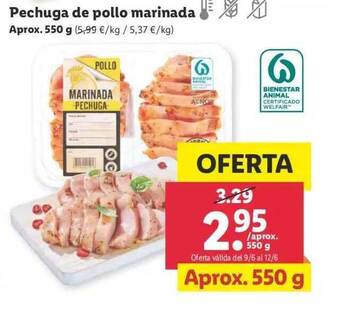 Lidl Pechuga De Pollo Marinada oferta