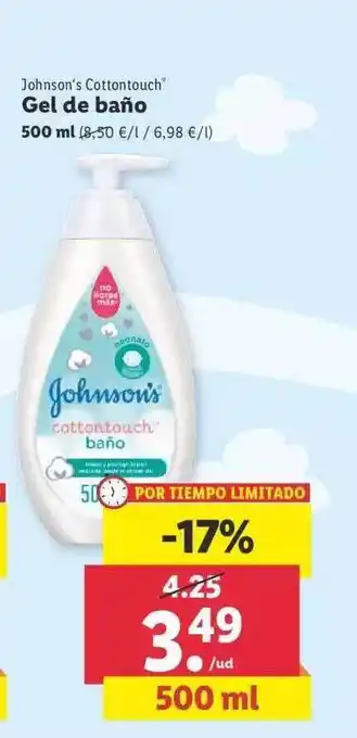 Lidl Johnson's Cottontouch Gel De Baño oferta