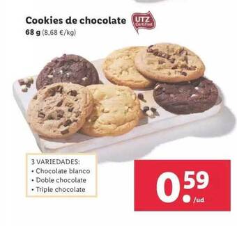 Lidl Cookies De Chocolate oferta