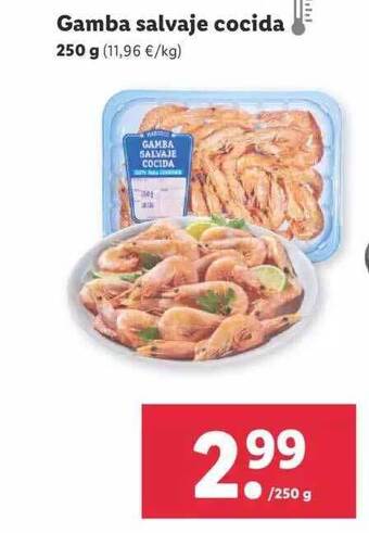 Lidl Gamba Salvaje Cocida oferta