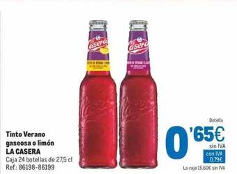 Makro Tinto Verano Gaseosa O Limón La Casera oferta