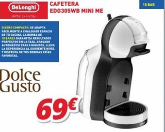Mi electro DeLonghi Cafetera EDG305WB Mini Me oferta