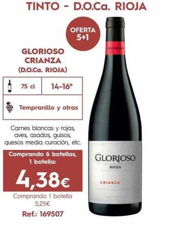 Makro Glorioso Crianza oferta