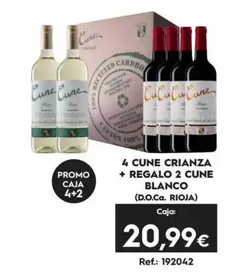 Makro 4 Cune Crianza + Reglao 2 Cune Blanco oferta