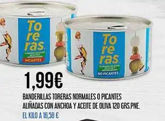 Claudio Banderillas Toreras Normales O Picantes Aliñada Con Anchoa Y Aceite De Oliva oferta