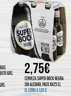 Claudio Cerveza Super Bock Negra Sin Alcohol oferta