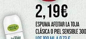 Claudio Espuma Afeitar La Toja Clásica O Piel Sensible oferta