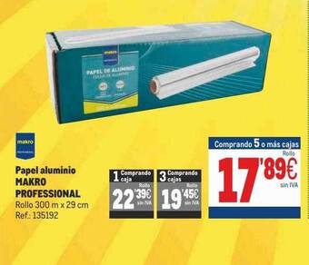 Makro Papel Aluminio Makro Professional oferta