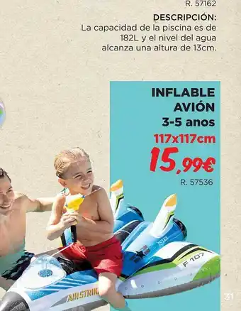 Espaço Casa Inflable Avión 3-5 Anos oferta