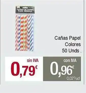 Masymas Cañas Papel Colores oferta