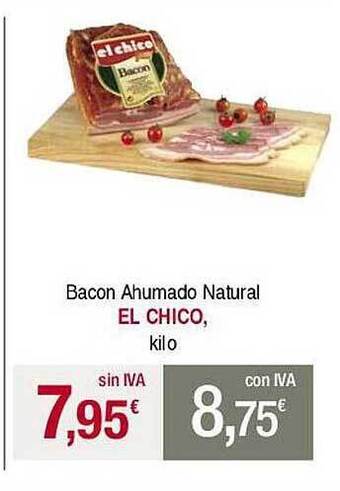 Masymas Bacon Ahumado Natural El Chico Kilo oferta