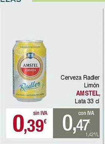 Masymas Cerveza Radler Limón Amstel oferta
