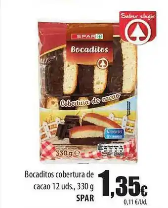 SPAR Lanzarote Bocaditos Cobertura De Cacao 12 Spar oferta
