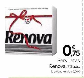 Supermercados El Jamón Servilletas Renova oferta