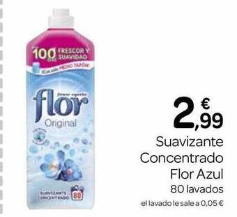 Supermercados El Jamón Suavizante Concentrado Flor Azul oferta