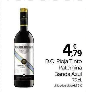Supermercados El Jamón D.o. Rioja Tinto Paternina Banda Azul oferta