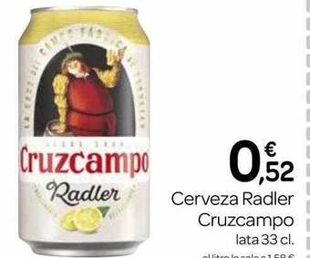 Supermercados El Jamón Cerveza Radler Cruzcampo oferta