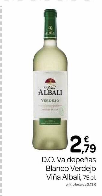Supermercados El Jamón D.o. Valdepeñas Blanco Verdejo Viña Albali oferta