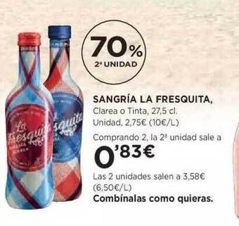 Hipercor 70% 2a Unidad Sangría La Fresquita oferta