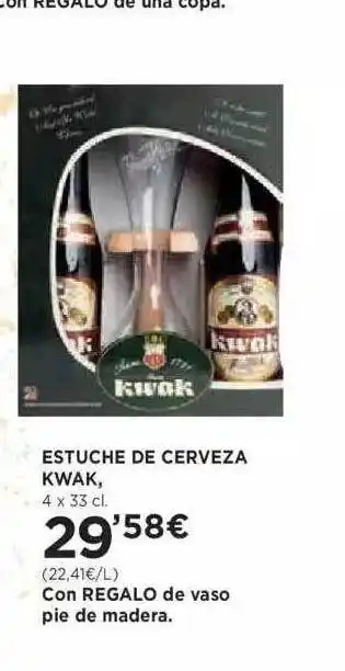 Hipercor Estuche De Cerveza Kwak oferta