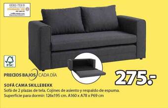 JYSK Sofá Cama Skillebekk oferta