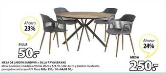 JYSK Mesa De Jardín Sandvig + Silla Ravnebakke oferta