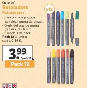 Lidl Crelando Rotuladores oferta