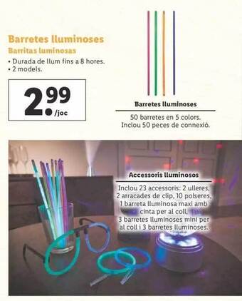 Lidl Barritas Luminosas oferta