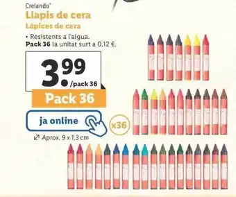 Lidl Crelando Lápices De Cera oferta