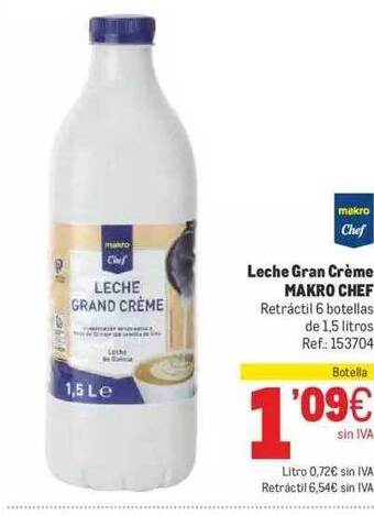 Makro Leche Gran Crème Makro Chef oferta