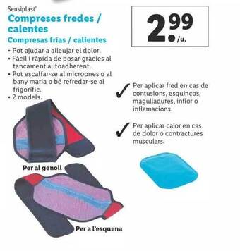 Lidl Sensiplast Compresas Frías Calientes oferta