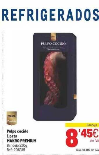 Makro Pulpo Cocido 1 Pata Makro Premium oferta