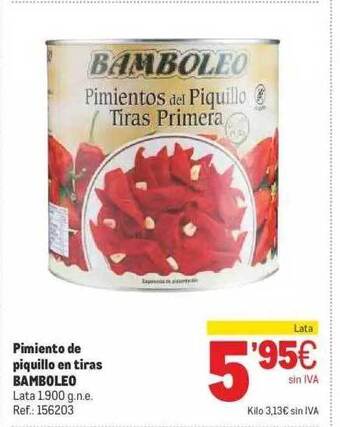 Makro Pimiento De Piquillo En Tiras Bamboleo oferta