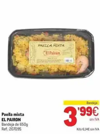 Makro Paella Mixta El Pairon oferta