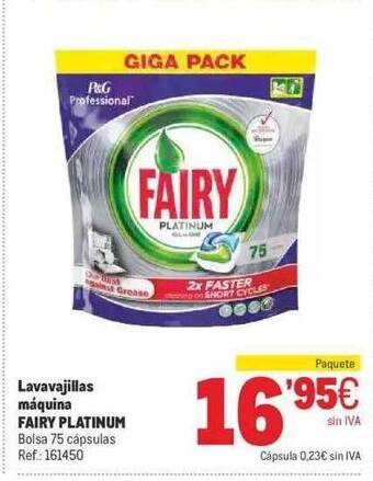Makro Lavavajillas Máquina Fairy Platinum oferta