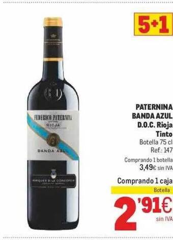 Makro Paternina Banda Azul D.o.c. Rioja Tinto oferta