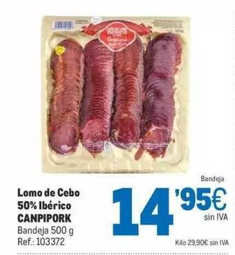 Makro Lomo De Cebo 50% Ibérico Canpipork oferta