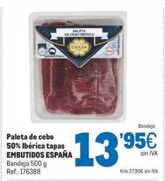 Makro Paleta De Cebo 50% Ibérica Tapas Embutidos España oferta