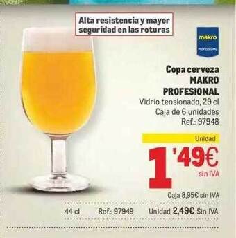 Makro Copa Cerveza Makro Professional oferta